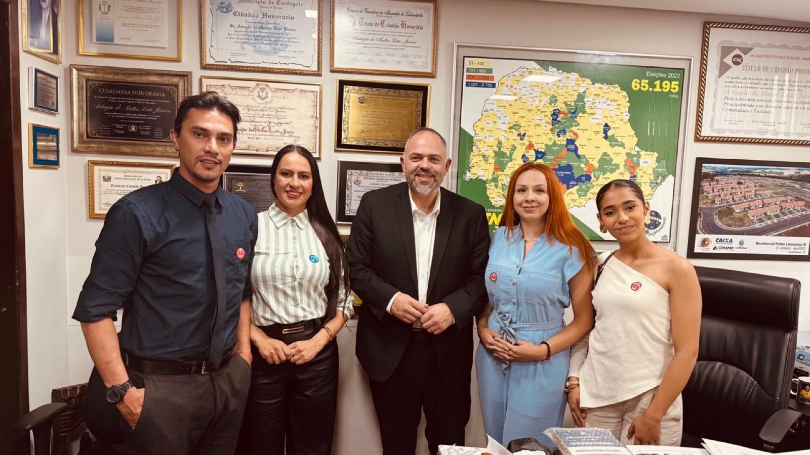 Cabo Lins em reunião institucional